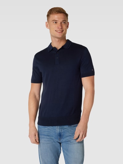 Tommy Hilfiger Tailored Poloshirt in unifarbenem Design Marine 4