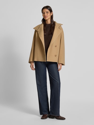 Armedangels Loose Fit Kurzmantel aus Wolle Modell 'MAJELAA WOOL' Camel 1