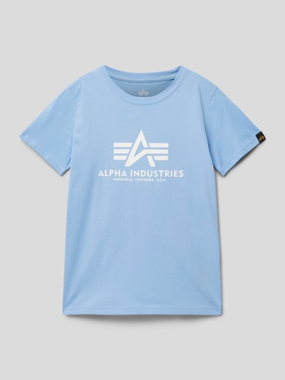 Alpha Industries T-Shirt mit Label-Print Bleu 1