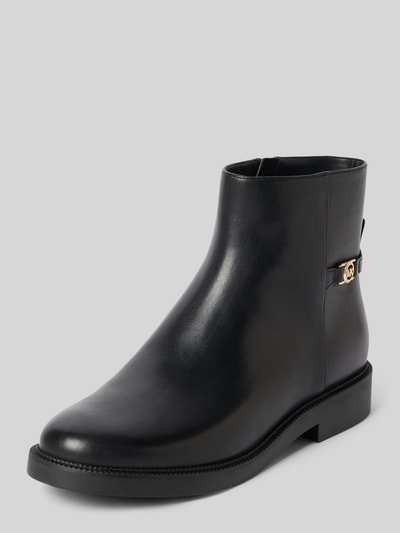 MICHAEL Michael Kors Laarsjes van leer met labeldetail model 'MANDY' Zwart - 1