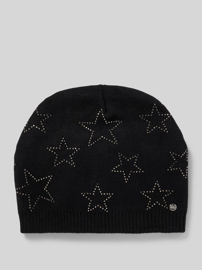 CAPELLI NEW YORK Beanie mit Label-Detail und Woll-Anteil Black 1