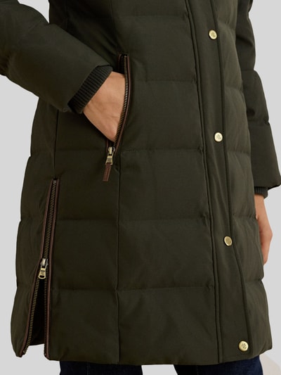 Lauren Ralph Lauren Regular Fit Daunenmantel mit Besatz aus Webpelz Gruen 3