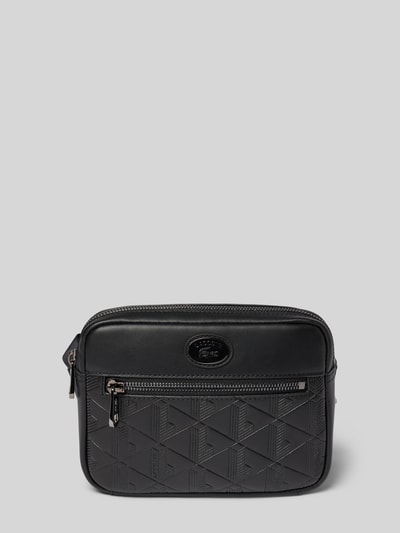 Lacoste Schoudertas met glad leer Zwart - 2