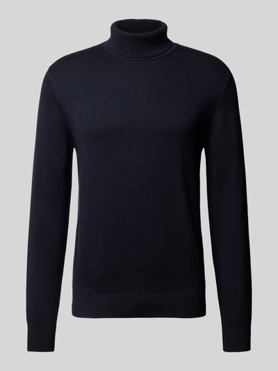 Christian Berg Men Slim fit pullover van een mix van katoen en wol  Marineblauw - 2