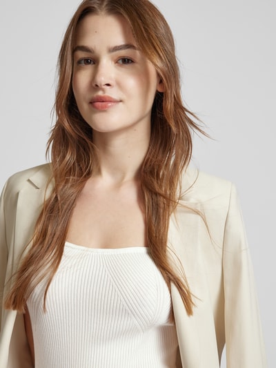 Vero Moda Knielange off shoulder-jurk in riblook, model 'WILLOW' Beige - 3