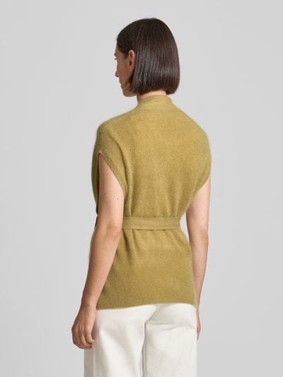 Herzensangelegenheit Kaschmirjacke mit Bindegürtel Senf 5