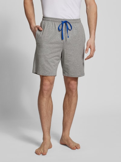 BOSS Szorty z dzianiny dresowej o kroju regular fit z tunelem model ‘Mix&Match’ Średnioszary 4