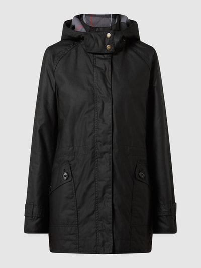 Barbour Parka van gewaxt katoen, model 'Cannich' Zwart - 2