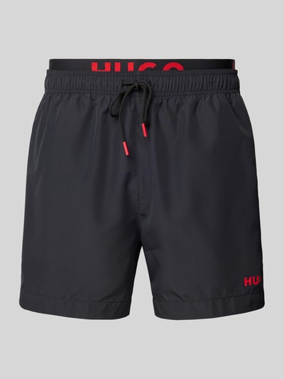 HUGO Badehose mit elastischem Bund Black 1