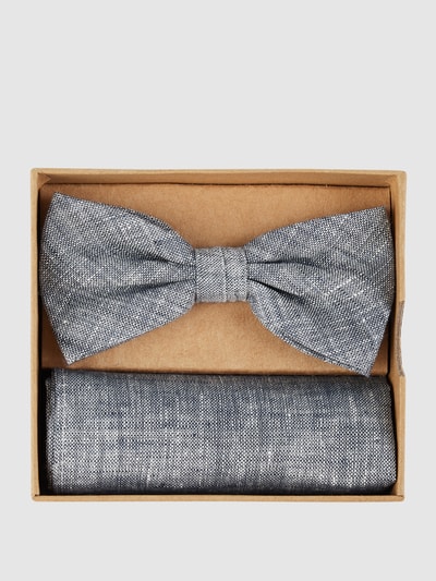 Prince Bowtie Strik met pochet in de set Marineblauw - 1