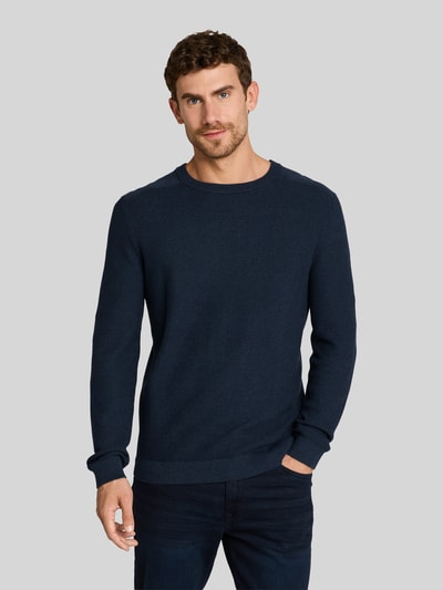 Tom Tailor Pullover mit strukturierter Feinstrickoptik Blau 4