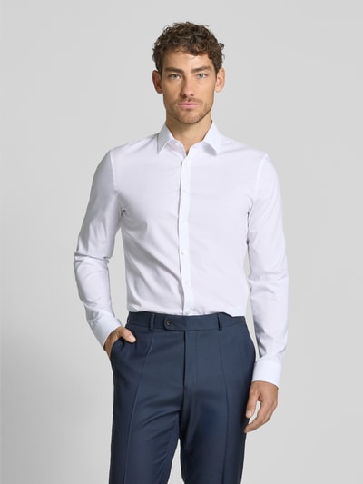 OLYMP No. Six Super slim fit zakelijk overhemd van popeline Wit - 4
