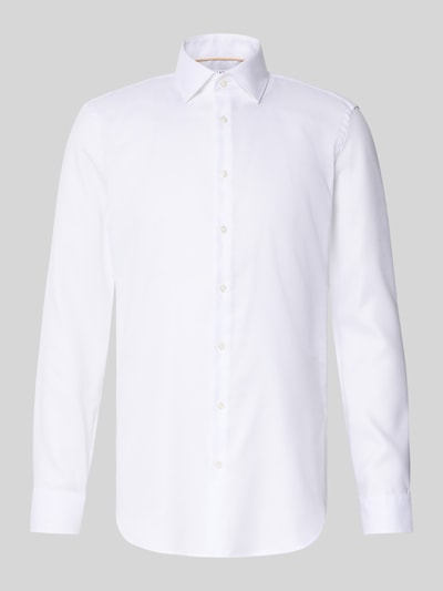 Jake*s Super Slim Fit Businesshemd aus Popeline Weiss 2