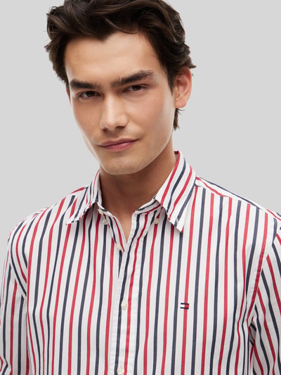 Tommy Hilfiger Regular Fit Freizeithemd aus reiner Baumwolle Rot 3