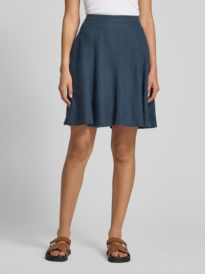 Marc O'Polo Spódnica mini rozkloszowana z czystego lnu Granatowy 4