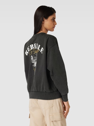 Only Oversized Sweatshirt mit Motiv-Print Modell 'LUCINDA' Black 5