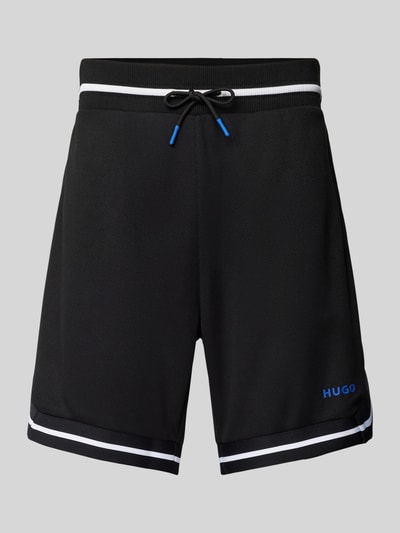 Hugo Blue Regular Fit Sweatshorts mit Label-Print Modell 'Nocrates' Black 2