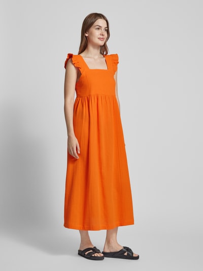 YAS Midi-jurk met structuurmotief, model 'VIMOLA' Oranje - 1