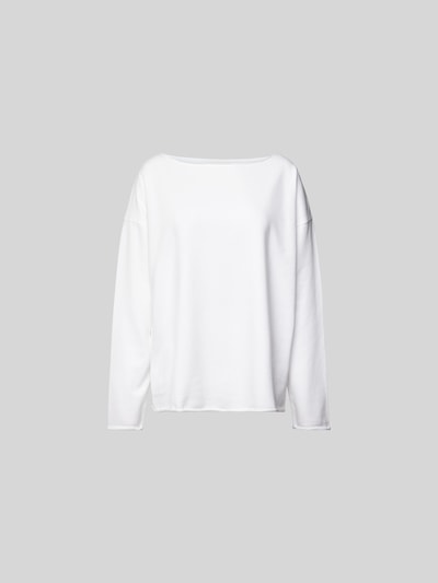 Juvia Oversized Sweatshirt mit Rollsaum Weiss 2