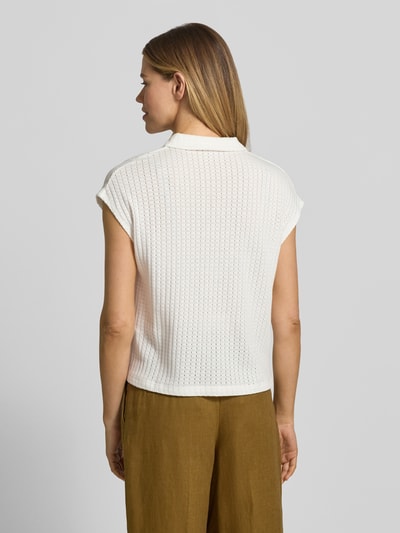 someday. Regular Fit Poloshirt mit Strukturmuster Modell 'Kimena' Offwhite 5