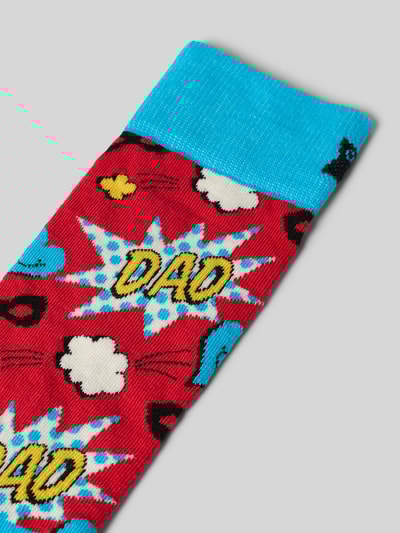 Happy Socks Sokken met ribboord Rood - 2