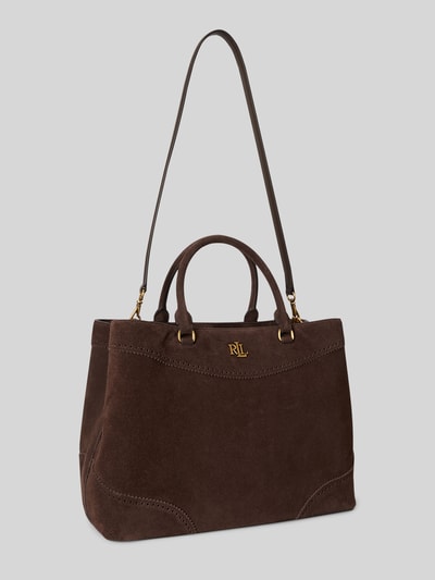 Lauren Ralph Lauren Henkeltasche mit Logo-Detail Modell 'MARCY' Dunkelbraun 3