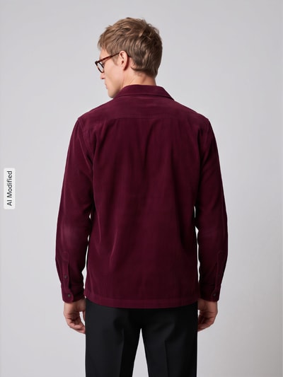 Polo Ralph Lauren Cordhemd mit Brusttaschen Bordeaux 5