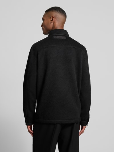 HUGO Loose Fit Hemdjacke mit Umlegekragen Modell 'ENALU' Black 5