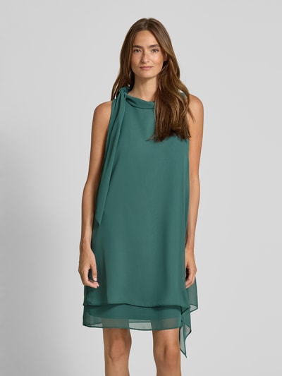 Vera Mont Mini-cocktailjurk met opstaande kraag en strik Smaragdgroen - 4