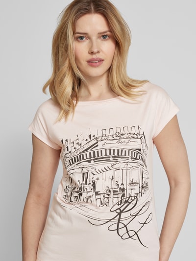 Lauren Ralph Lauren T-shirt z dekoltem w łódkę model ‘GRIETA’ Mocnoróżowy 3