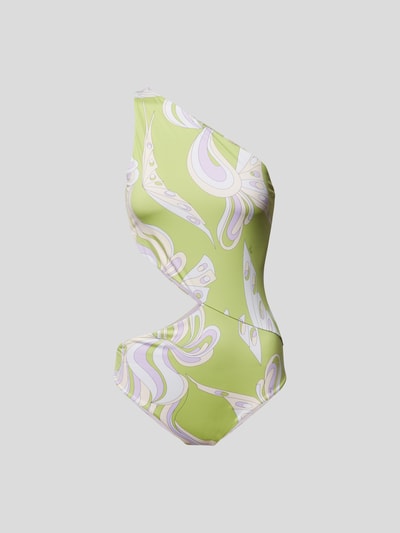 Emilio Pucci Badeanzug mit Cut Out Hellgrün 2