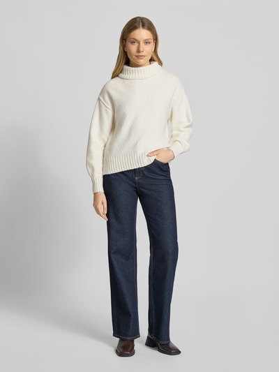 s.Oliver RED LABEL Golf o kroju regular fit z mieszanki bawełny Złamany biały 1