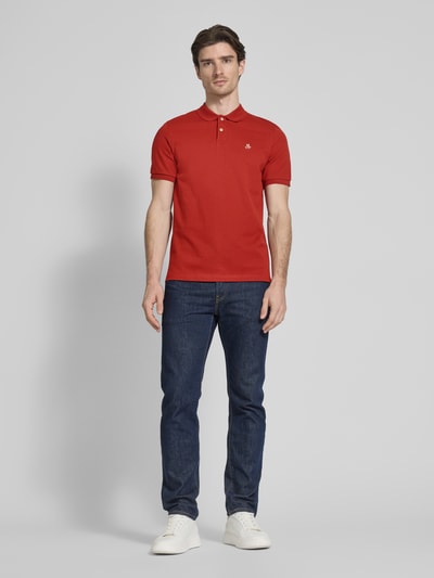 Marc O'Polo Regular Fit  Poloshirt aus reiner Baumwolle Bordeaux 1