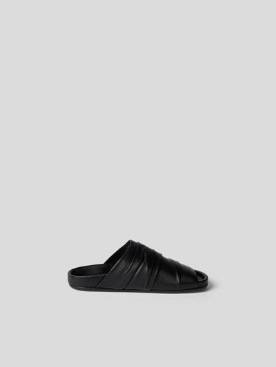 Rick Owens Slides aus Leder Black 5