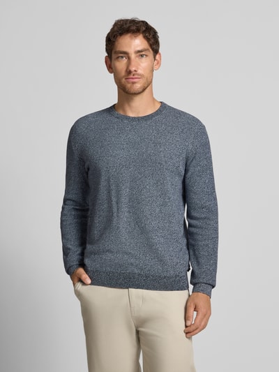 Tom Tailor Regular Fit Strickpullover aus reiner Baumwolle Blau 4
