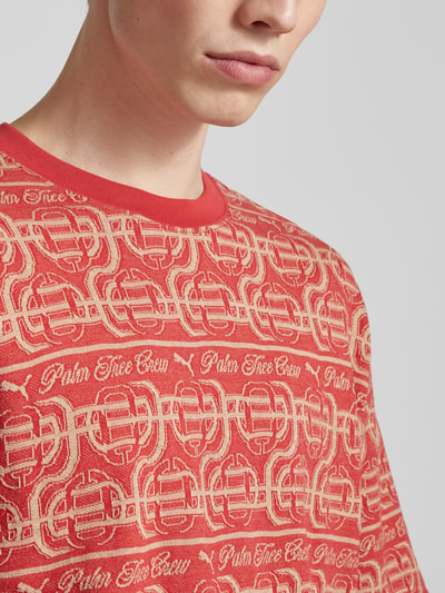 PUMA PERFORMANCE T-shirt we wzory na całej powierzchni Czerwony 3