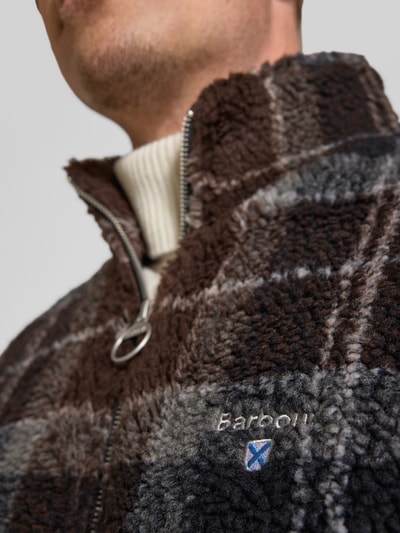 Barbour Kurtka z polaru o kroju regular fit ze stójką model ‘TARTAN’ Ciemnobrązowy 3