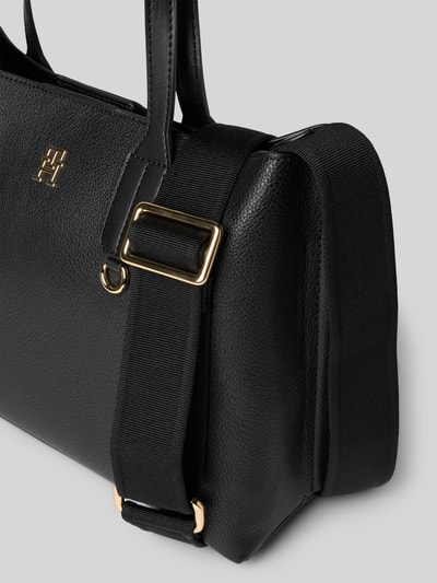 Tommy Hilfiger Tote Bag mit Logo-Applikation aus Metall Black 3