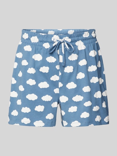 Jake*s Casual Pyjama-Shorts mit Allover-Motiv-Print Bleu 1