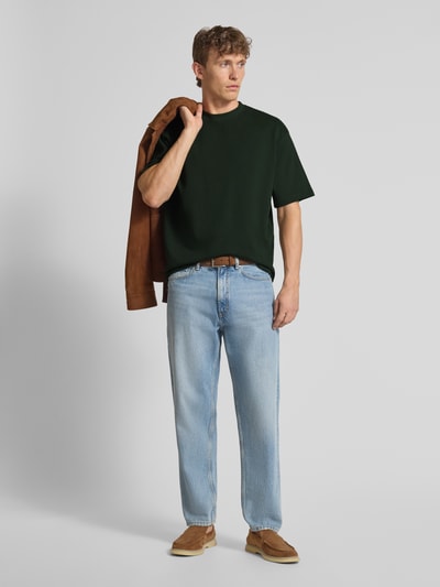 SELECTED HOMME T-shirt o luźnym kroju z mieszanki bawełny Oliwkowy 1