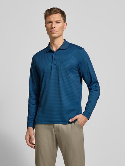 RAGMAN Regular Fit Poloshirt mit Brusttasche Modell 'Fineliner' Marine 4