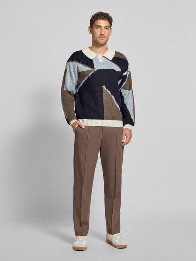 Casual Friday Gebreide pullover met ronde hals, model 'BIRK' Beige - 1