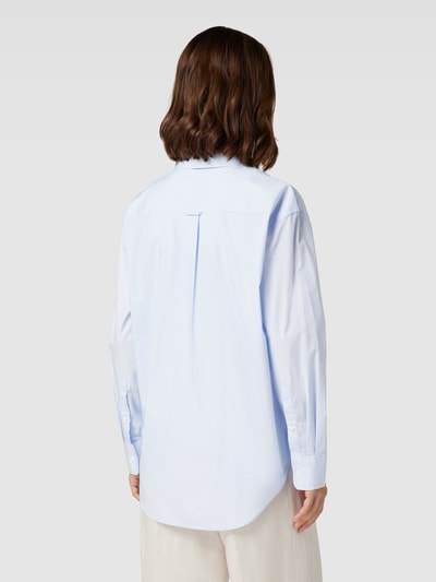 Gant Hemdbluse aus Baumwolle mit Brusttasche Hellblau 5