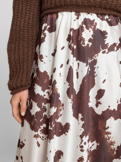 ZABAIONE Midirok met elastische band, model 'Na44ia' Middenbruin - 3