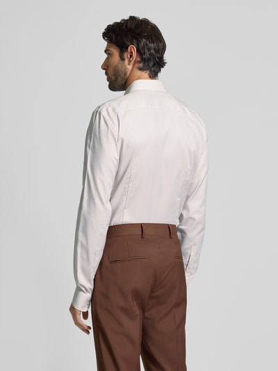 Jake*s Slim Fit Businesshemd mit extra langem Arm Taupe 5