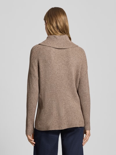ONLY Regular Fit Rollkragenpullover aus Viskose-Mix Modell 'KATIA' Beige Melange 5