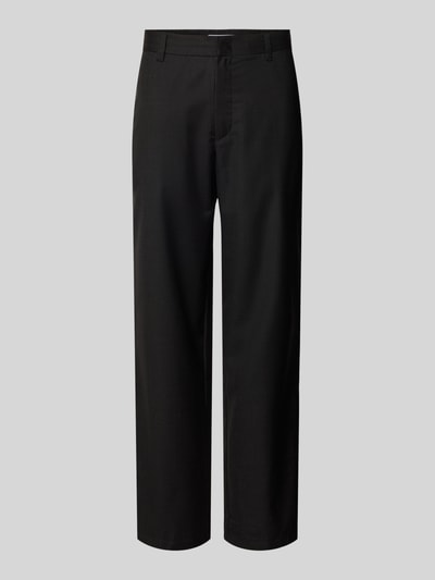 Produktfoto, Hose mit Eingrifftaschen Modell 'NOAH' von Samsøe Samsøe in Schwarz aus reiner Baumwolle, Straight Fit, glatte Textur