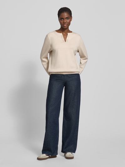 Tom Tailor Regular Fit Sweatshirt mit Viskose-Anteil Sand 1