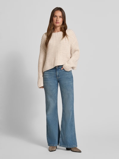 Drykorn Gebreide pullover met ronde hals, model 'IMENY' Zand gemêleerd - 1