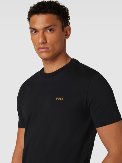 BOSS Green T-shirt met labelprint Zwart - 3